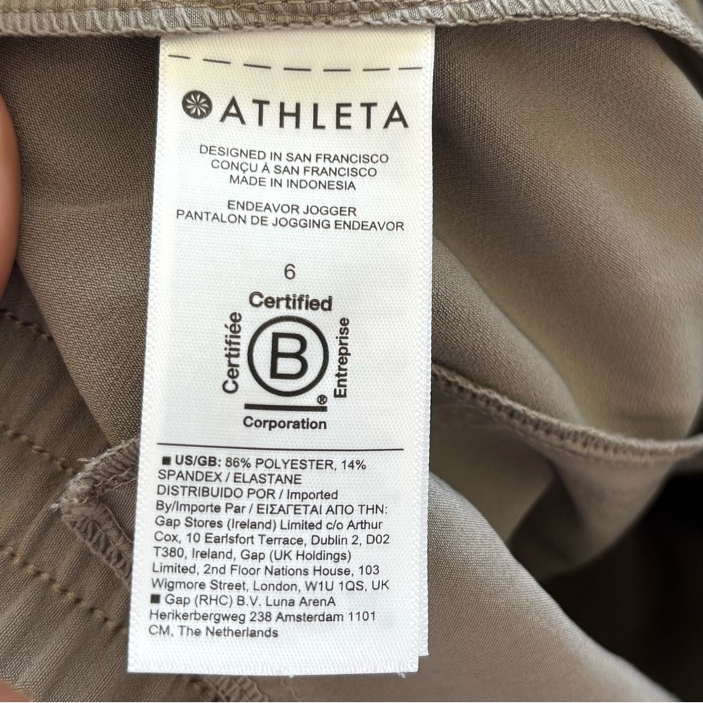 ATHLETA ENDEAVOR JOGGERS SIZE 6 ATHLEISURE REFINED CHIC MODERN ELEVATED - Picture 4 of 7
